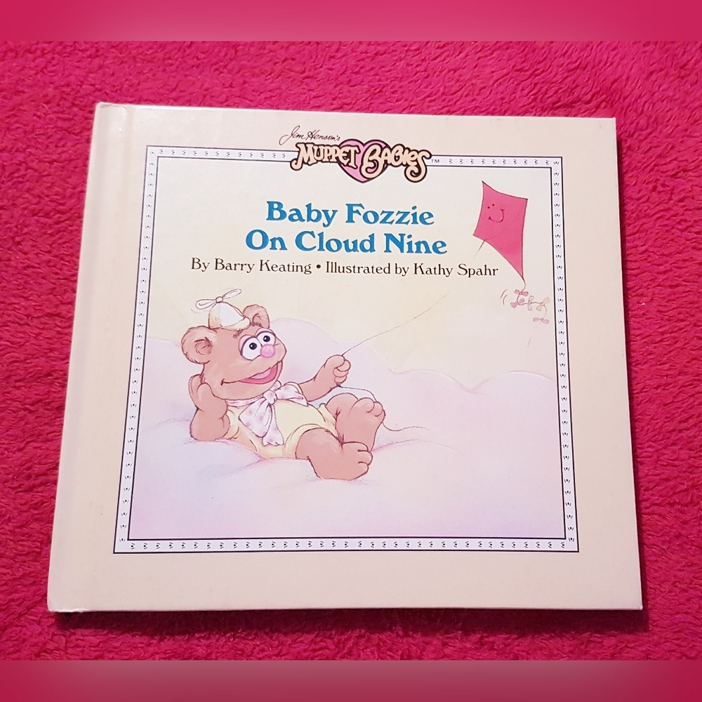 1987 Baby Fozzie on Cloud Nine Hardcover Book The Muppet Babies Jim Hensen